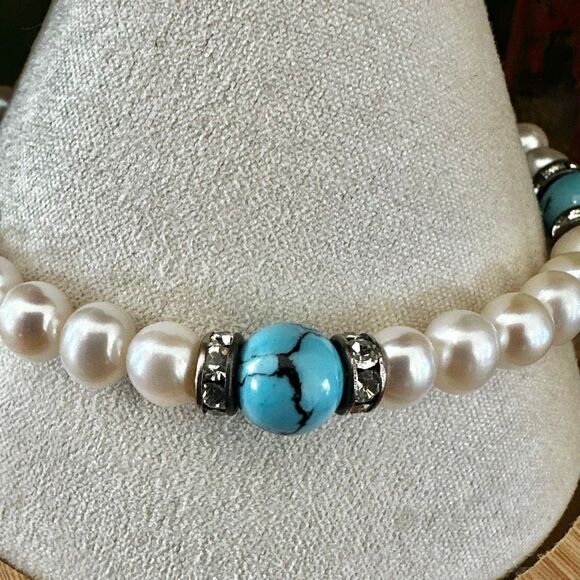 Danbury Mint Freshwater Pearl Bracelet • Sterling 925 Clasp - Picture 3 of 10